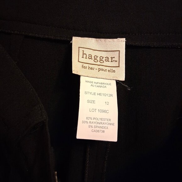 Preowned Haggar 2 Piece Lined Blazer & Pant Set Black Women Suit Jackets 10 - Picture 16 of 16